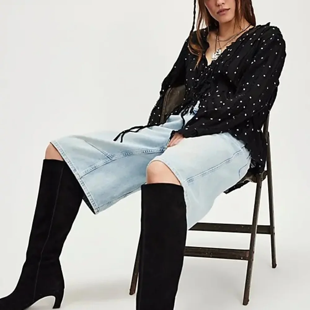 Free People Black and White Polka Dot Blouse - Picture 5 of 12